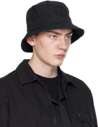 Stone Island Black Patch Bucket Hat