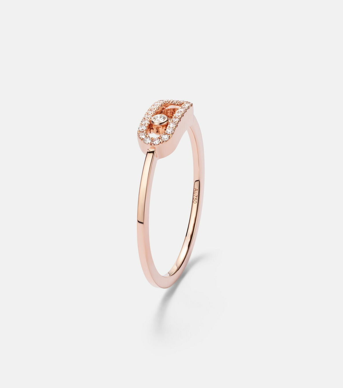 Messika Move Uno 18kt rose gold ring with diamonds