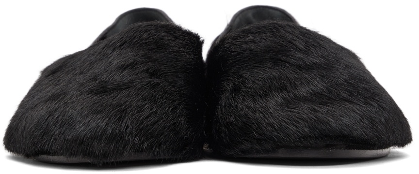 Buy Jil Sander men black pony hair slippers for £300 online on SV77,  JP33501A/121/nro