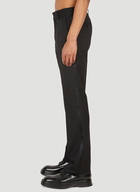 Satin Trimmed Tuxedo Suit Pants in Black