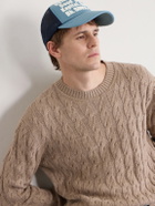 KAPITAL - Denim Repair Service Fleece-Trimmed Printed Scuba Trucker Cap