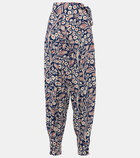 Loro Piana Printed silk wide-leg pants