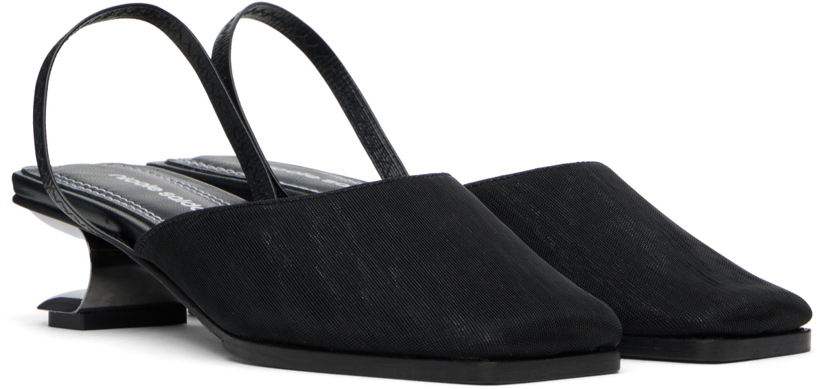 Nicole Saldaña Black Syd Mesh Heels