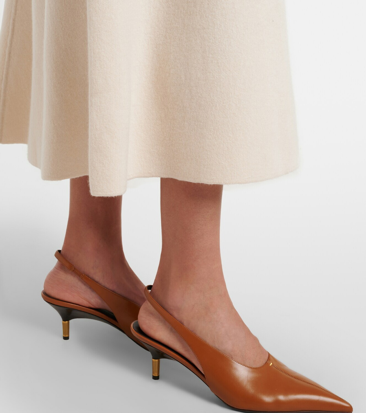 Jardin des Orangers Wool and cashmere midi skirt
