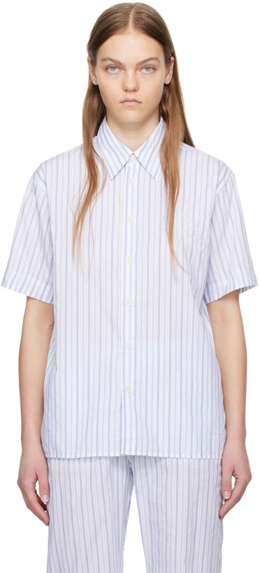 Photo: Soulland White & Blue Jodie Shirt