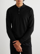 Mr P. - Merino Wool Polo Shirt - Black