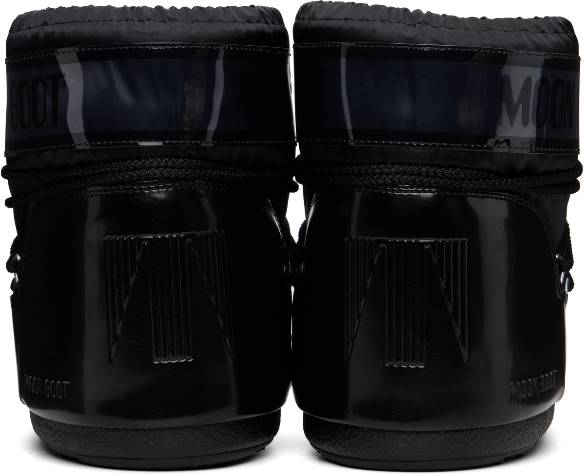 Moon Boot Black Icon Low Glance Satin Boots
