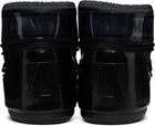 Moon Boot Black Icon Low Glance Satin Boots