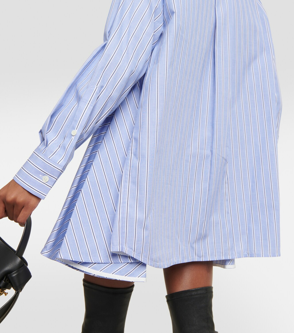 Sacai Striped cotton poplin shirt dress Sacai