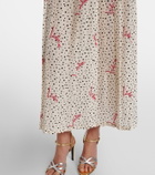Valentino Polka-dot crêpe de chine midi skirt