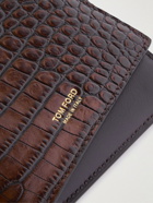 TOM FORD - Croc-Effect Leather Billfold Wallet
