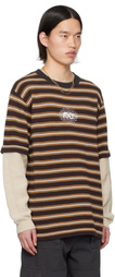 RICE NINE TEN Brown Layered Long Sleeve T-Shirt