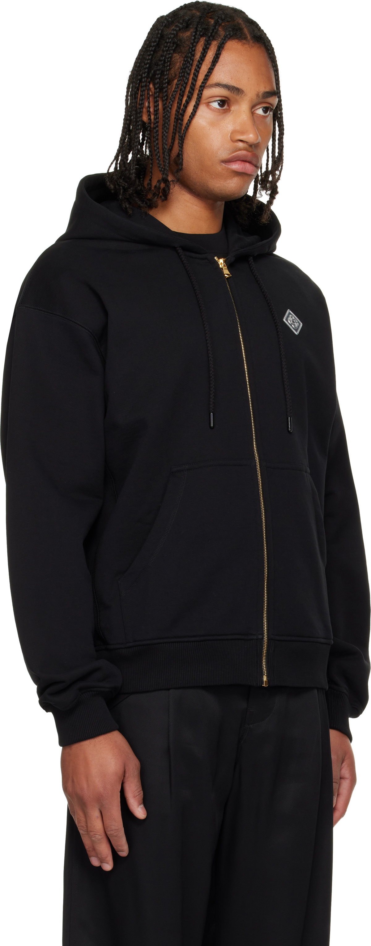 Casablanca Black 'Casa' Chrome Full Zip Hoodie Casablanca