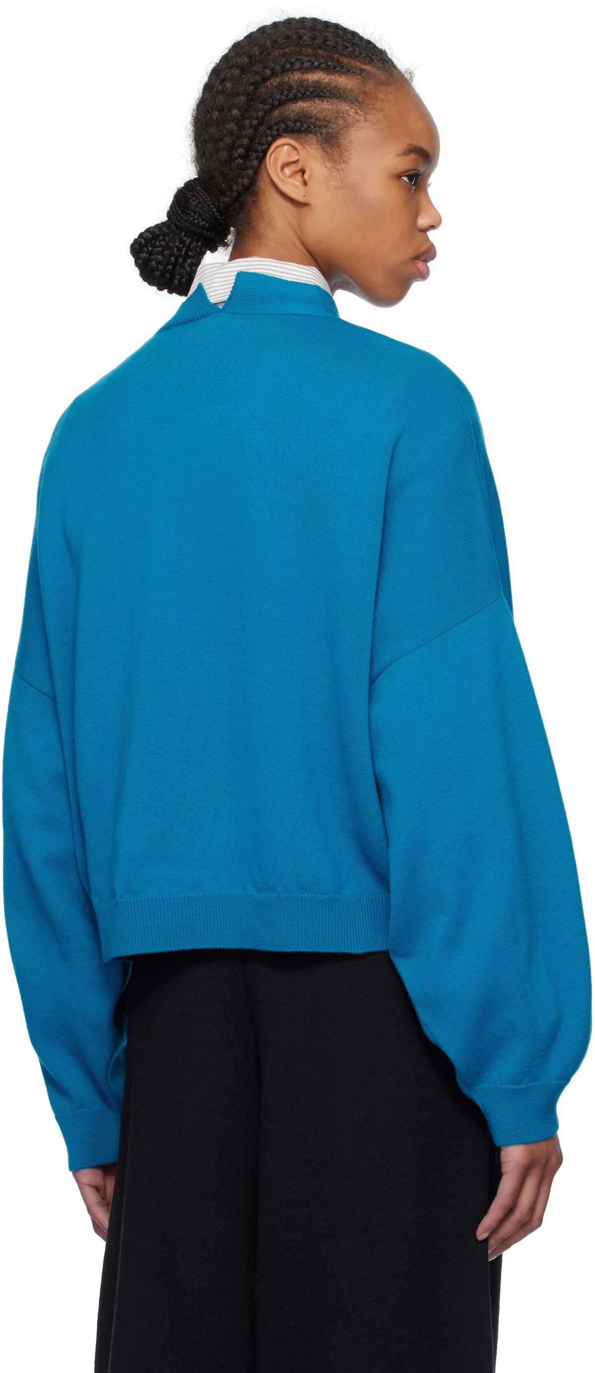 Cordera Blue Merino Wool Cardigan CORDERA