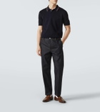 Gucci Web Stripe silk and cotton polo shirt