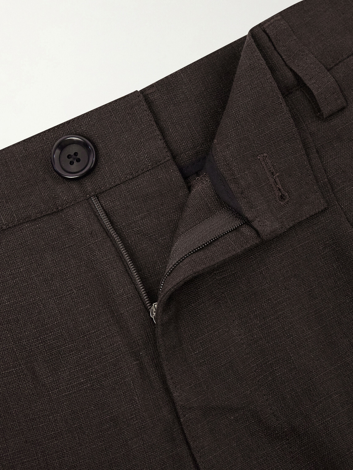 Oliver Spencer - Coney Straight-Leg Pleated Linen Suit Trousers - Brown