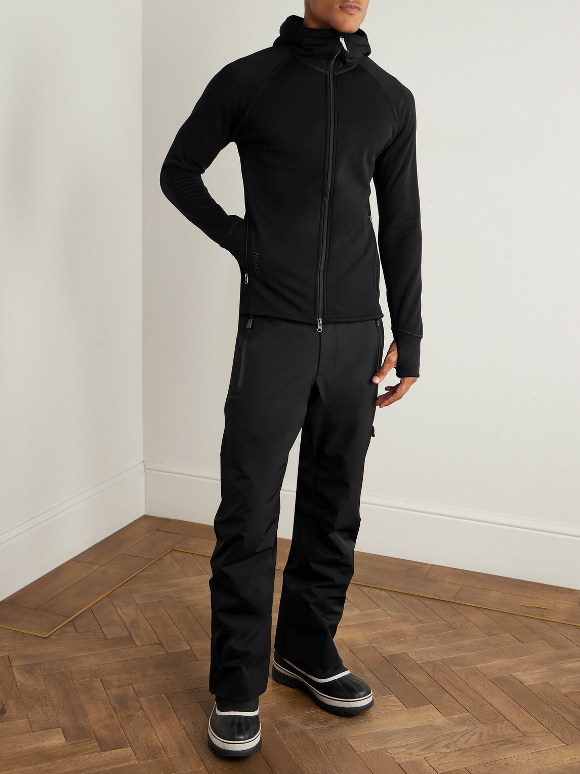 Houdini - Slim-Fit Jersey Hooded Ski Jacket - Black