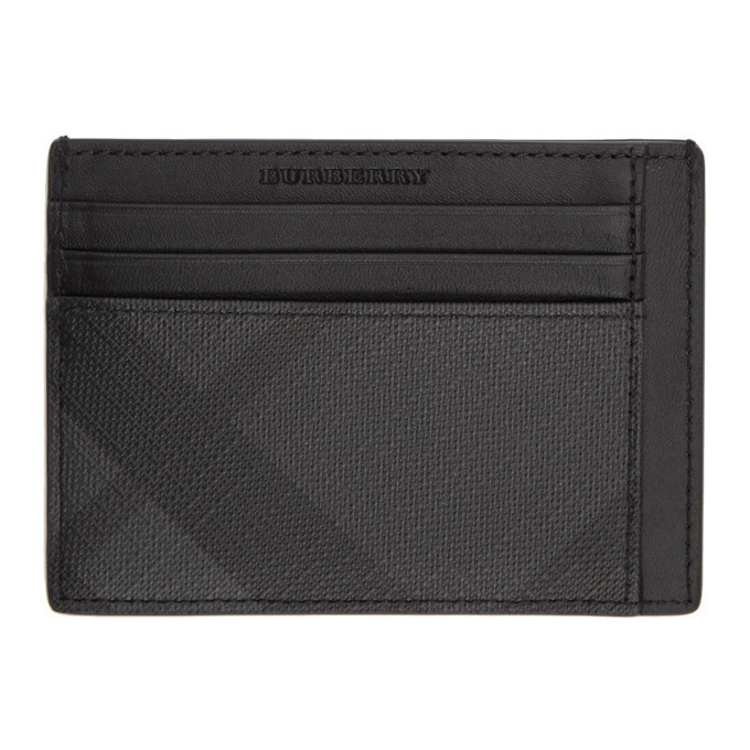 Photo: Burberry Grey and Black London Check Card Holder