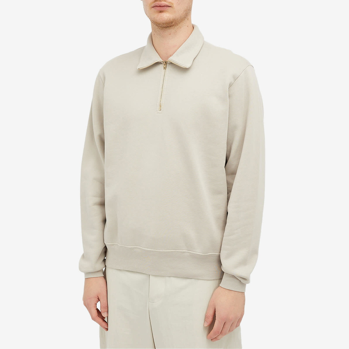 Lady White Co. Men's Quarter Zip Sweat in Scarlet Grey