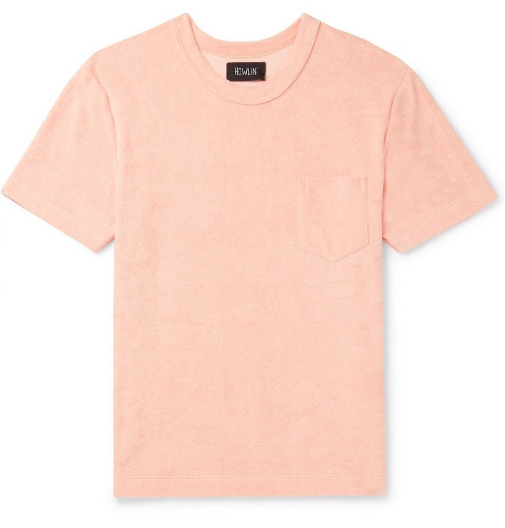Photo: Howlin' - Cotton-Blend Terry T-Shirt - Blush