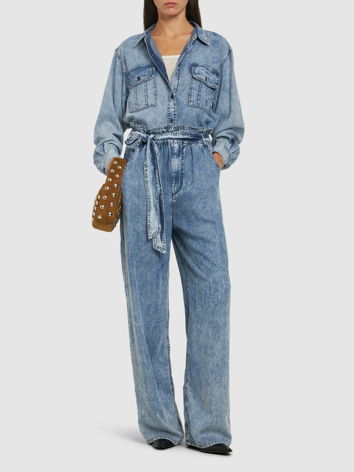 MARANT ETOILE Priana High Waisted Lyocell Denim Jeans Isabel