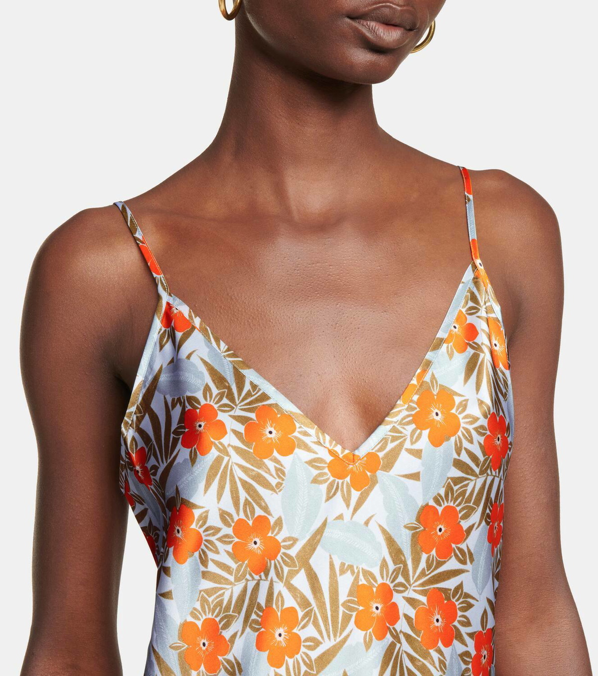 Lee Mathews Stella floral silk satin camisole