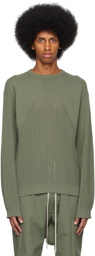 Rick Owens Khaki Crewneck Sweater