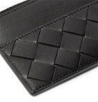 Bottega Veneta - Intrecciato Leather Cardholder with Lanyard - Black