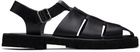 Paul Smith Black Leather Sandoval Fisherman Sandals