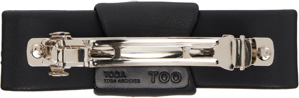 Toga Pulla Black Leather Hair Clip