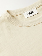 YMC - Embroidered Cotton-Jersey T-Shirt - Neutrals