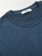 Mr P. - Garment-Dyed Cotton-Jersey Sweatshirt - Blue