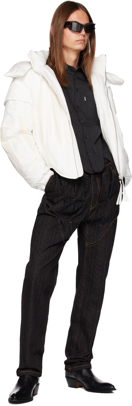 Juntae Kim White Slashed Down Jacket
