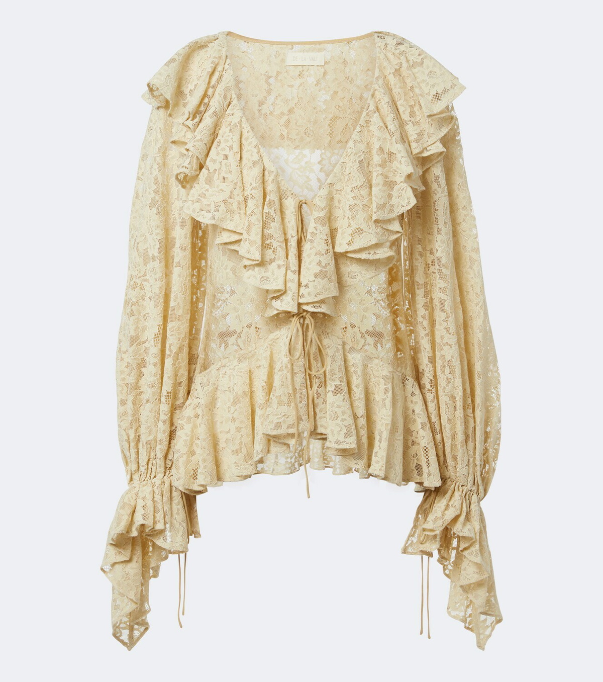 De La Vali Mija ruffled lace blouse