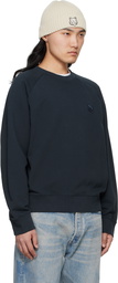 Maison Kitsuné Navy Bold Fox Head Patch Oversize Sweatshirt
