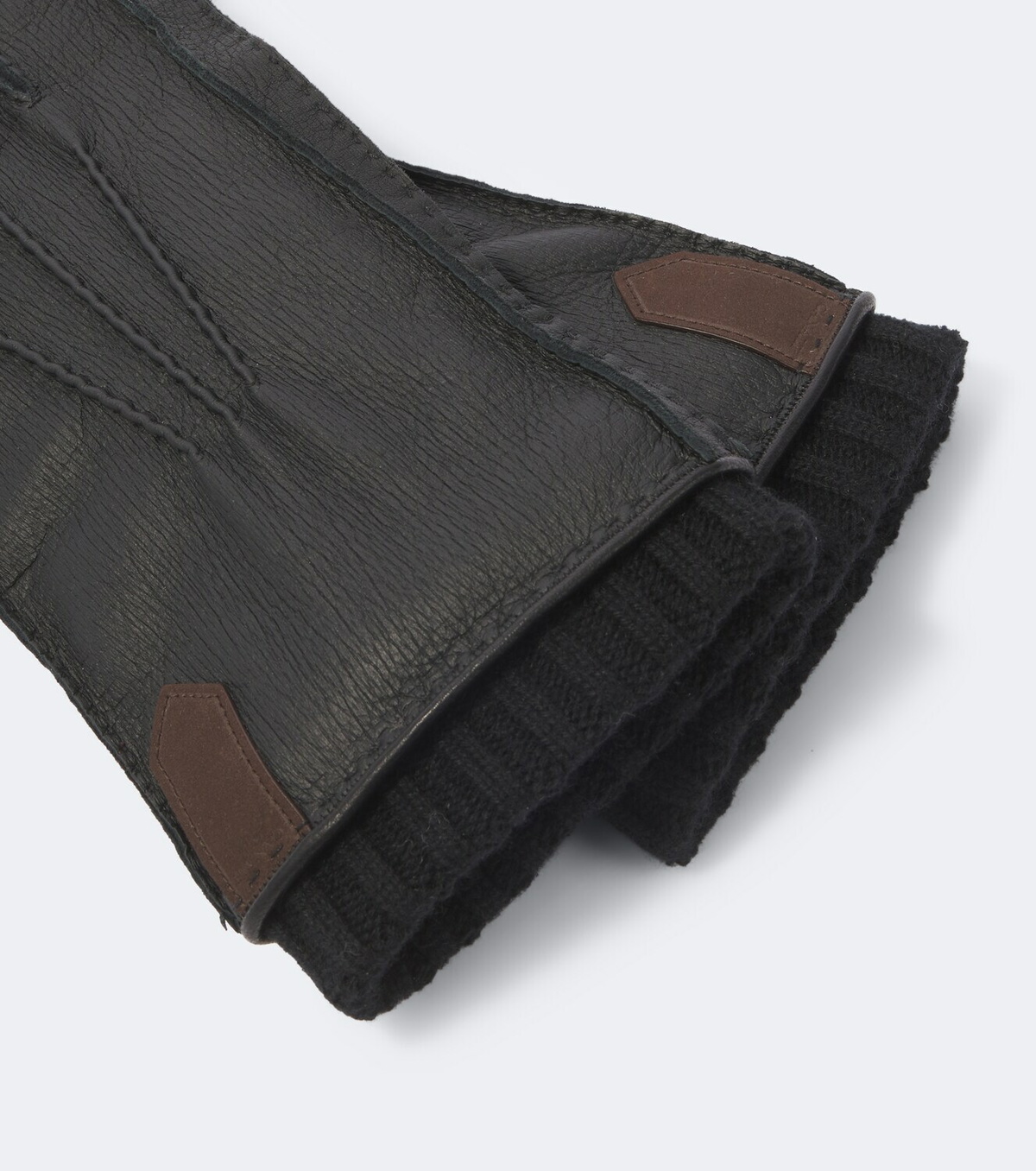 Canali Cashmere-trimmed leather gloves