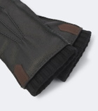 Canali Cashmere-trimmed leather gloves