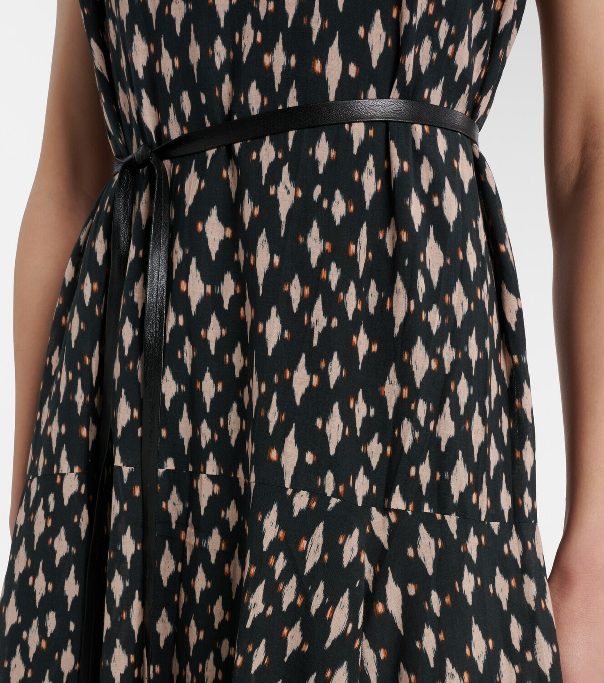 Velvet Kaitlyn beaded cotton-blend midi dress