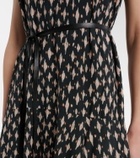 Velvet Kaitlyn beaded cotton-blend midi dress
