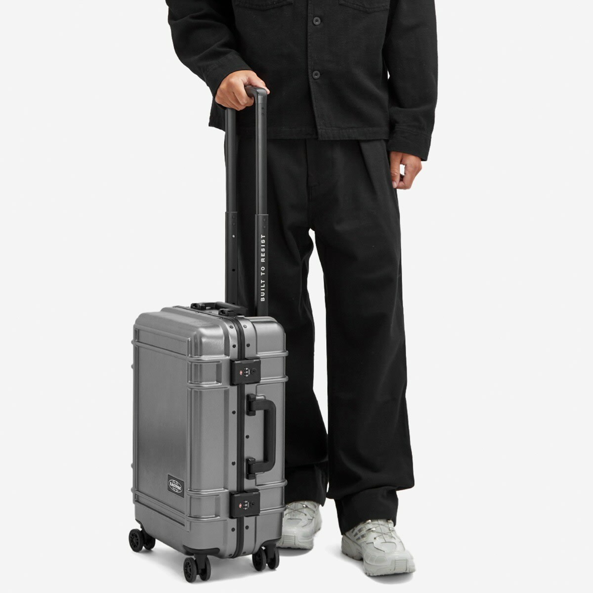 Eastpak Resist'r Luggage Case - Small in Brushed Metal 