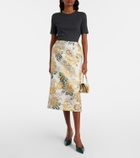 Carolina Herrera Floral jacquard midi skirt