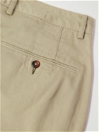 Universal Works - Straight-Leg Pleated Cotton-Twill Trousers - Neutrals
