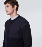 Comme des Garçons Homme Patchwork wool sweater