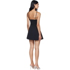 Diesel Black Oval D Logo Cotton Minidress