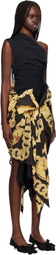 VAQUERA Black & Yellow Scarf Minidress