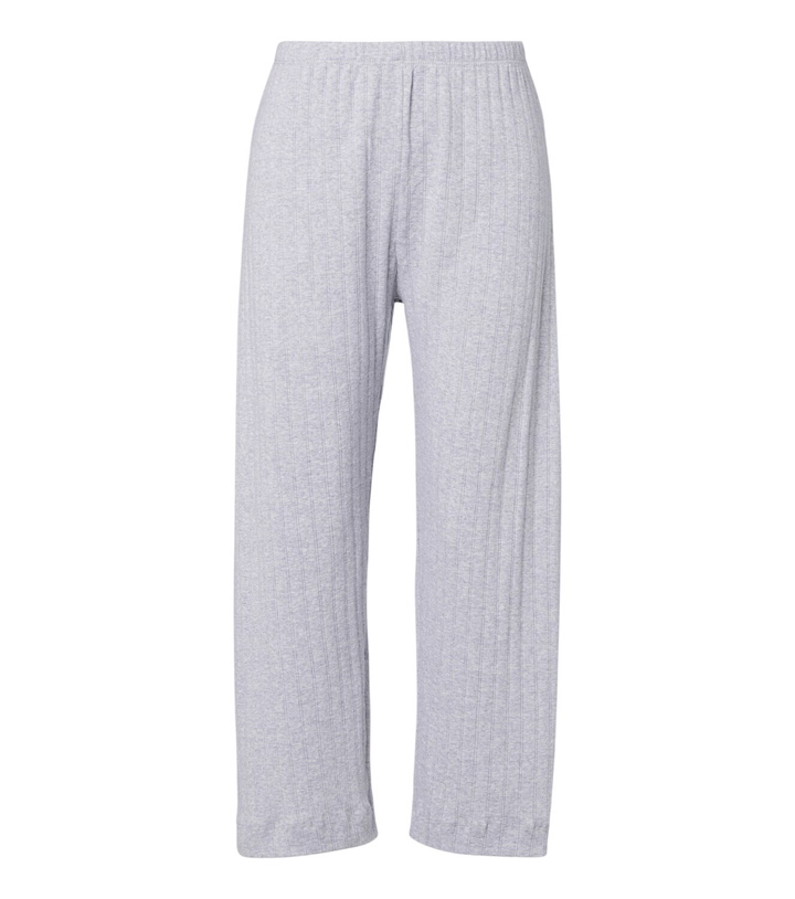 Photo: Leset Pointelle cropped cotton wide-leg pants