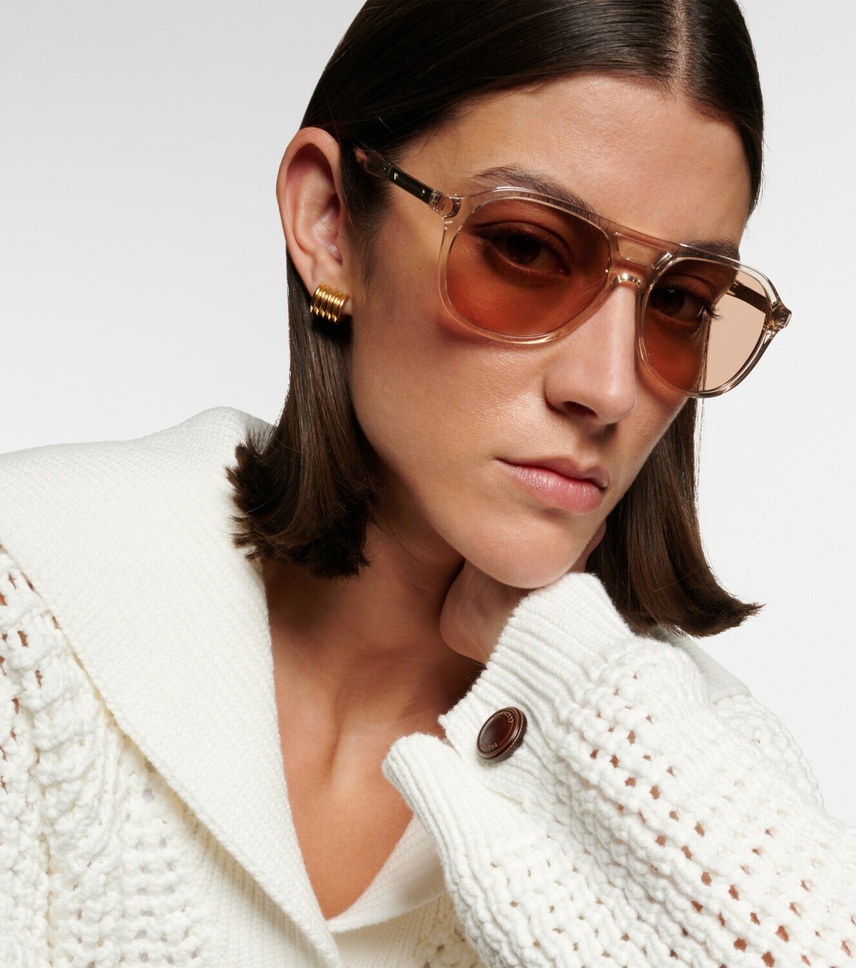 Brunello Cucinelli Sartorial Sunset aviator sunglasses