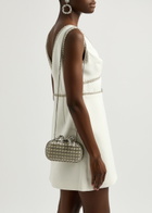 Self-portrait Bow Crystal-embellished Satin box Clutch - Cream - One Size