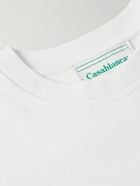 Casablanca - Radiating Orange Logo-Print Cotton-Jersey T-Shirt - White