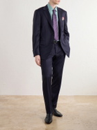 Canali - Slim-Fit Tapered Wool-Twill Suit Trousers - Blue